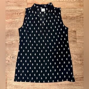 Cabi V-Neck Floral Sleeveless Blouse S